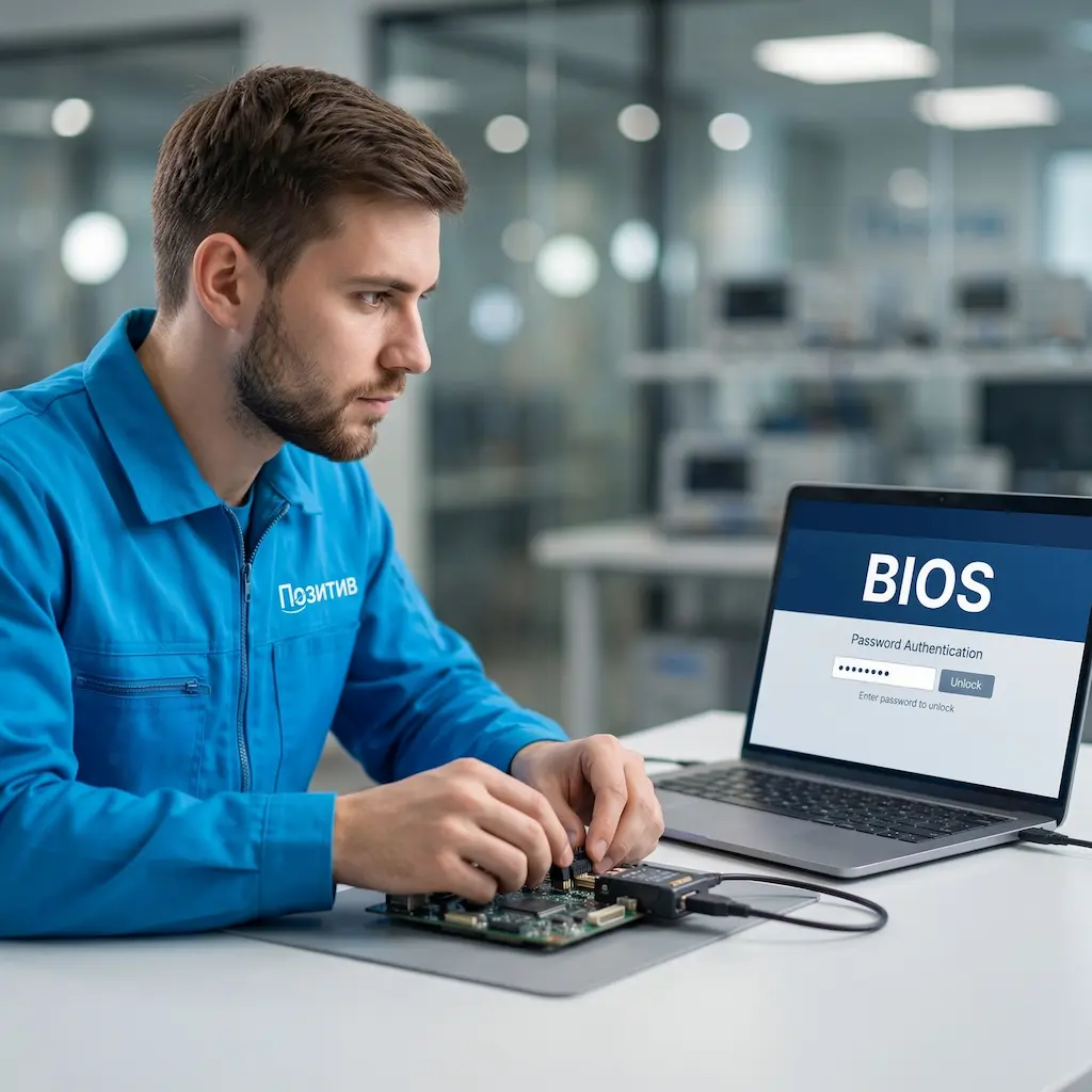 Снятие пароля BIOS ноутбука в Колпино