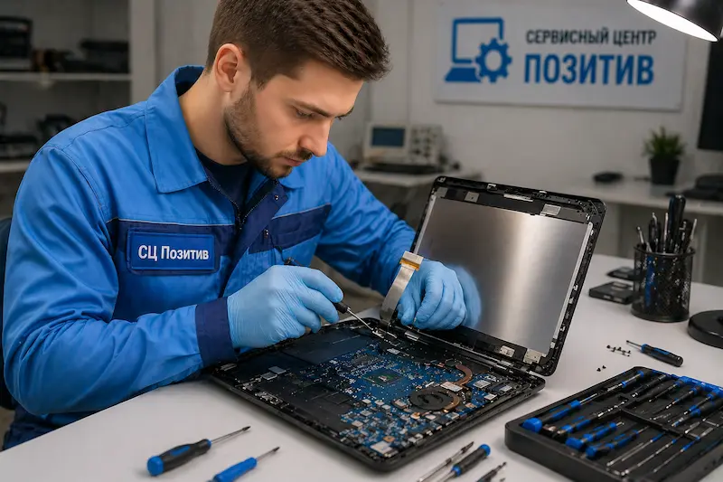 Ремонт шлейфа матрицы ноутбука в Колпино