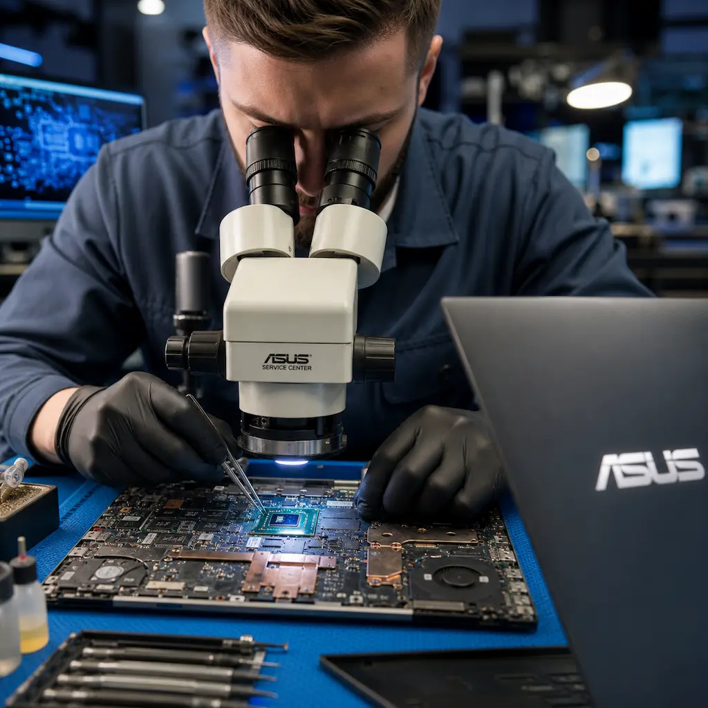 Замена видеокарты ноутбука Asus в Колпино