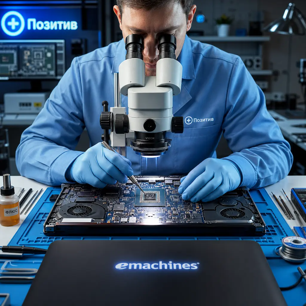 Замена видеокарты ноутбука Emachines в Колпино