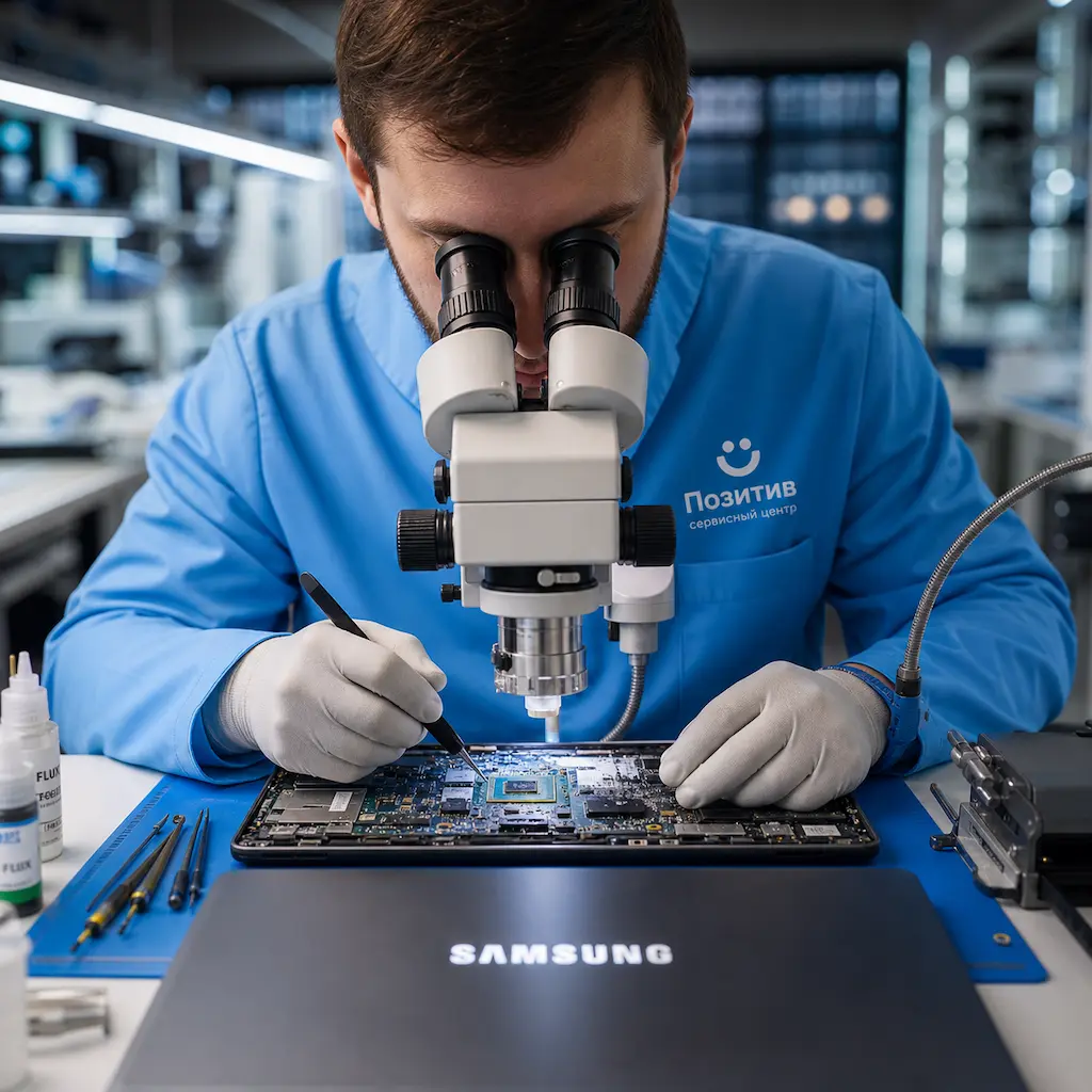 Замена видеокарты ноутбука Samsung в Колпино