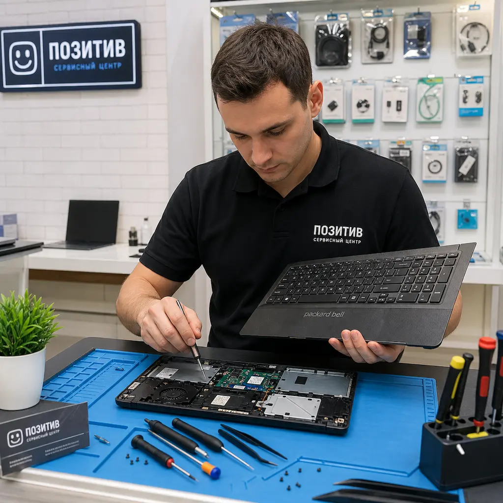 заменить клавиатуру на ноутбуке Packard Bell в Колпино