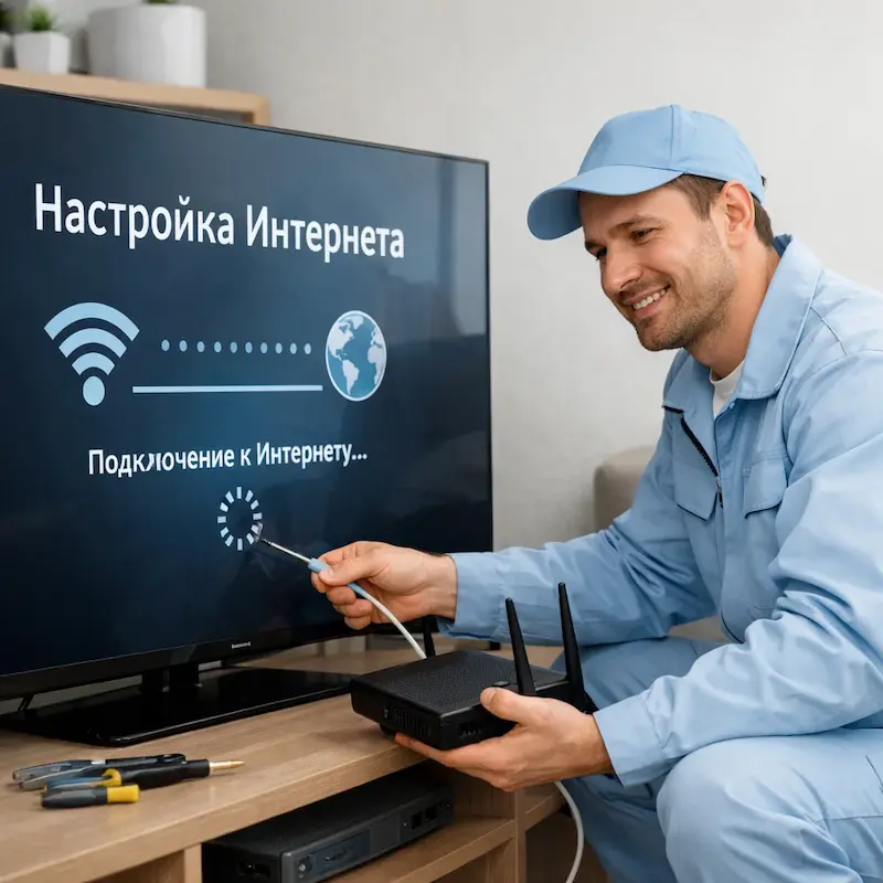 Настройка интернета на ТВ в Колпино