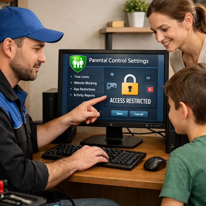 Родительский контроль на компьютере и ноутбуке в Колпино