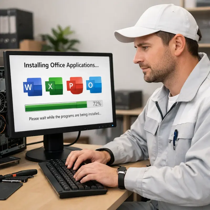 установка офисных программ на компьютер в Колпино