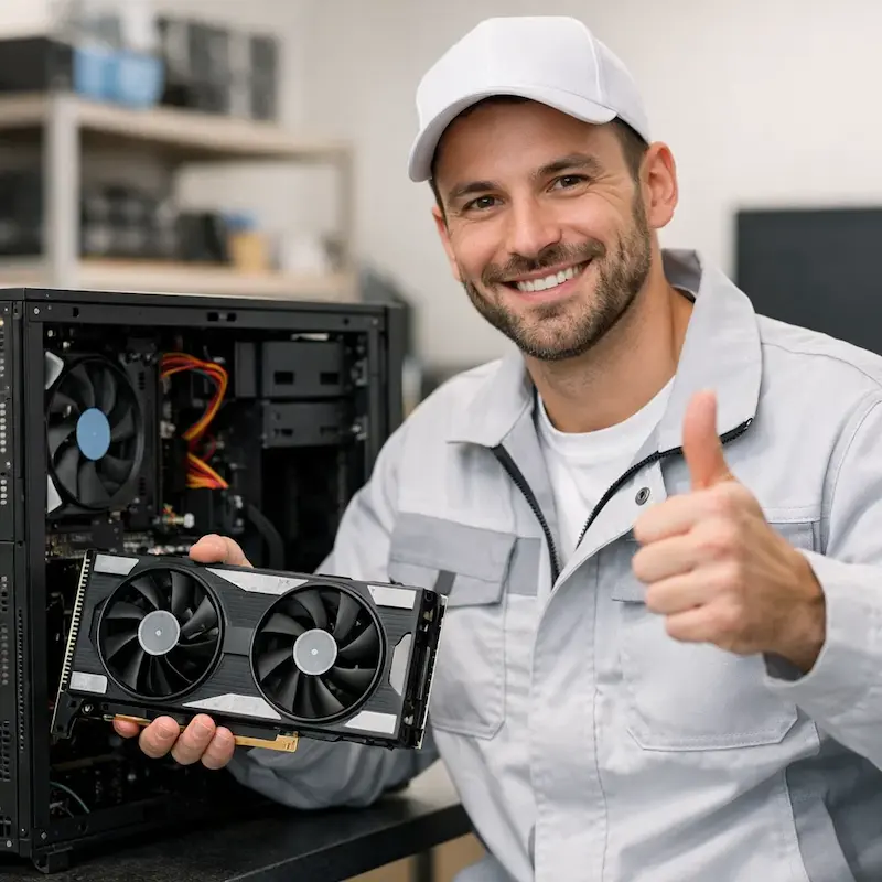 установка видеокарты на ПК в Колпино