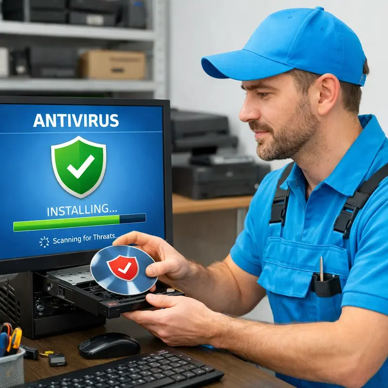 Установка антивируса в Колпино на дому