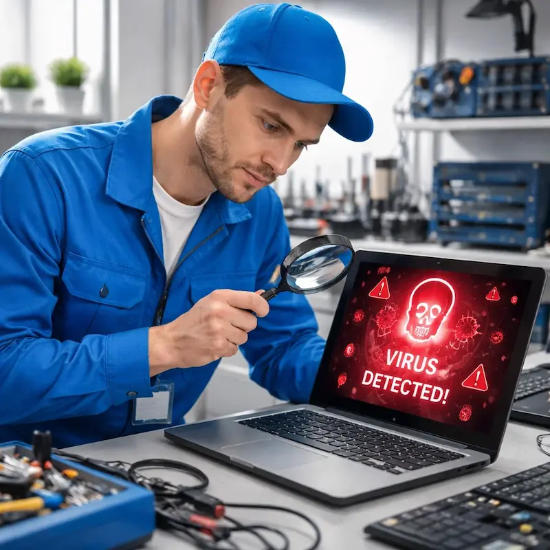 Поиск компьютерных вирусов в Колпино