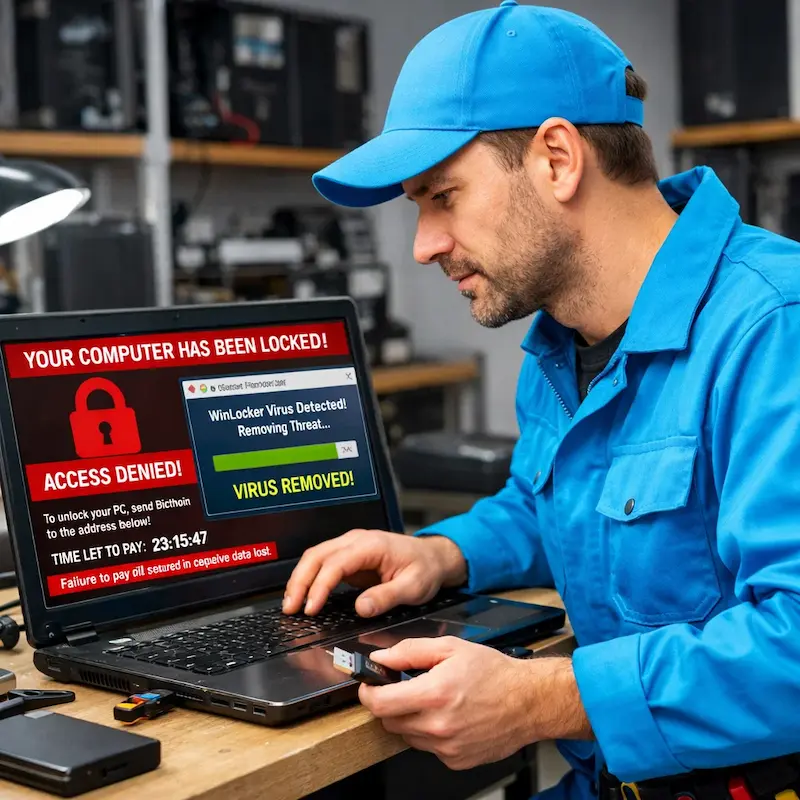 Поможем разблокировать компьютер и ноутбук в Колпино